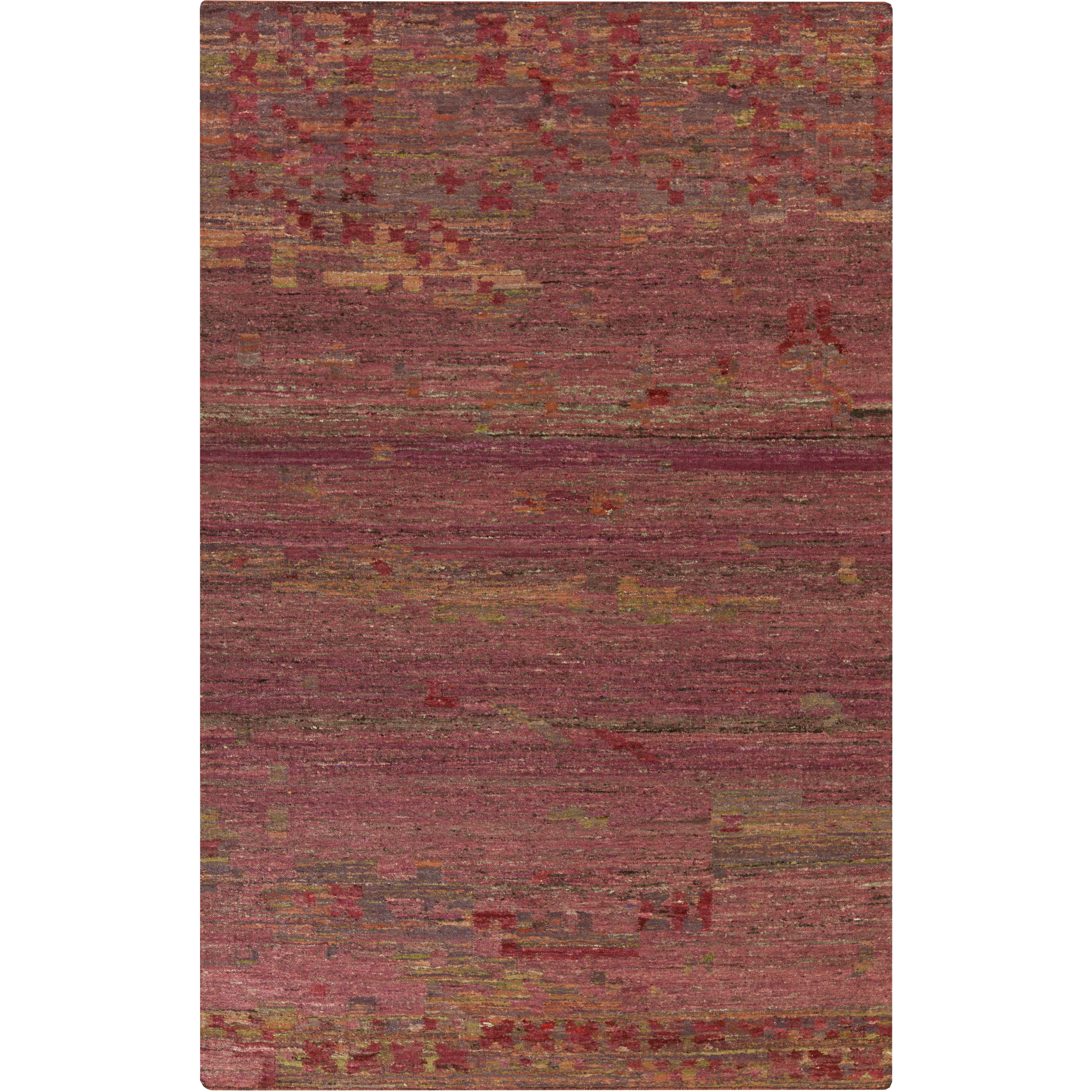 Rustic 36 X 24 inch Mauve, Rose, Burnt Orange Rug