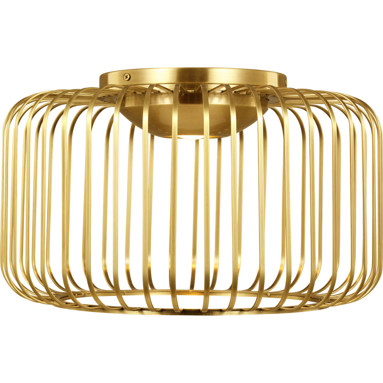 Sean Lavin Kai LED 15 inch Plated Brass Flush Mount Ceiling Light in Natural Brass, Integrated LED