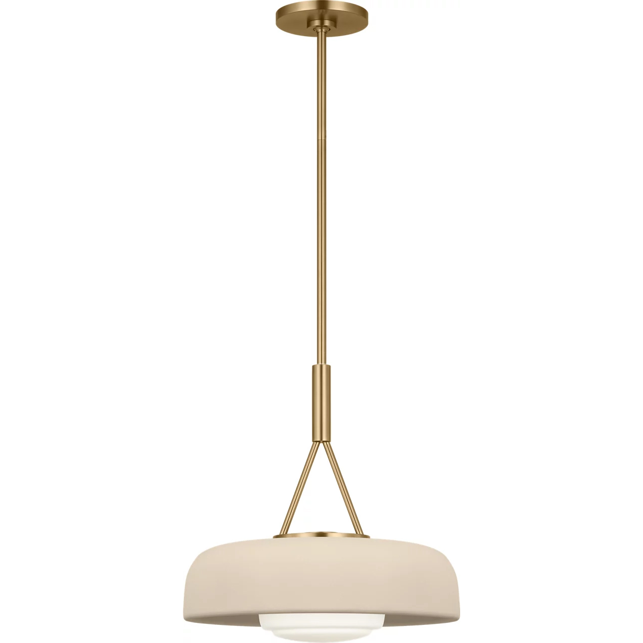 Richard June Liora 1 Light 15 inch Estate Brass Pendant Ceiling Light
