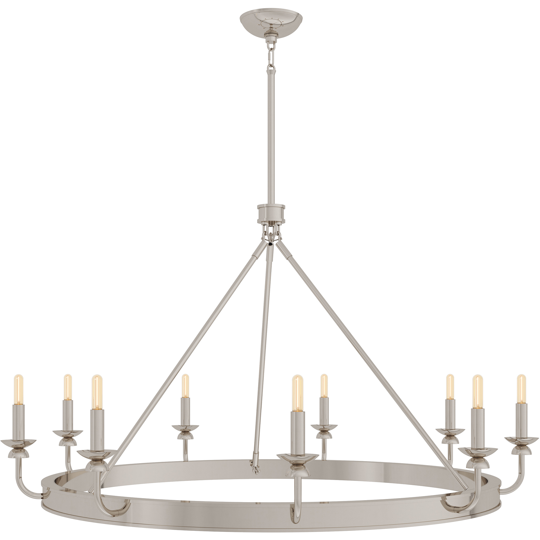 William 9 Light 48.75 inch Polished Nickel Chandelier Ceiling Light