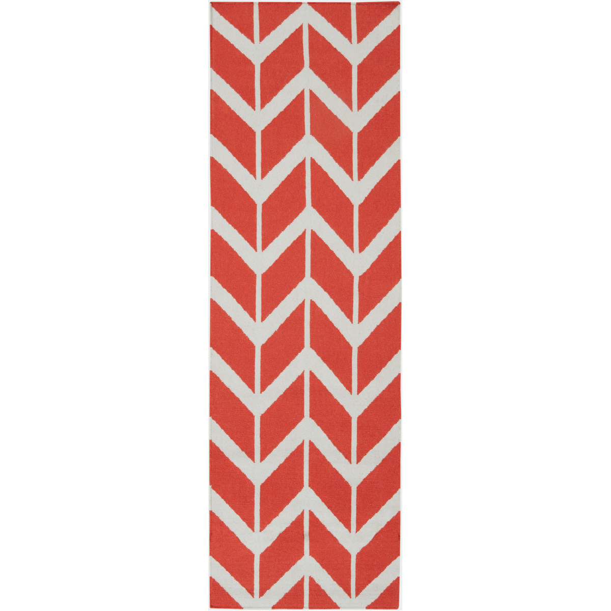 Fallon 96 X 30 inch Bright Orange, Beige Rug