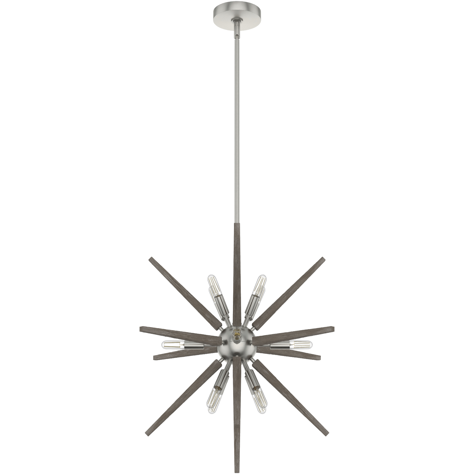 Jupiter Star 12 Light 24 inch Brushed Nickel Pendant Ceiling Light