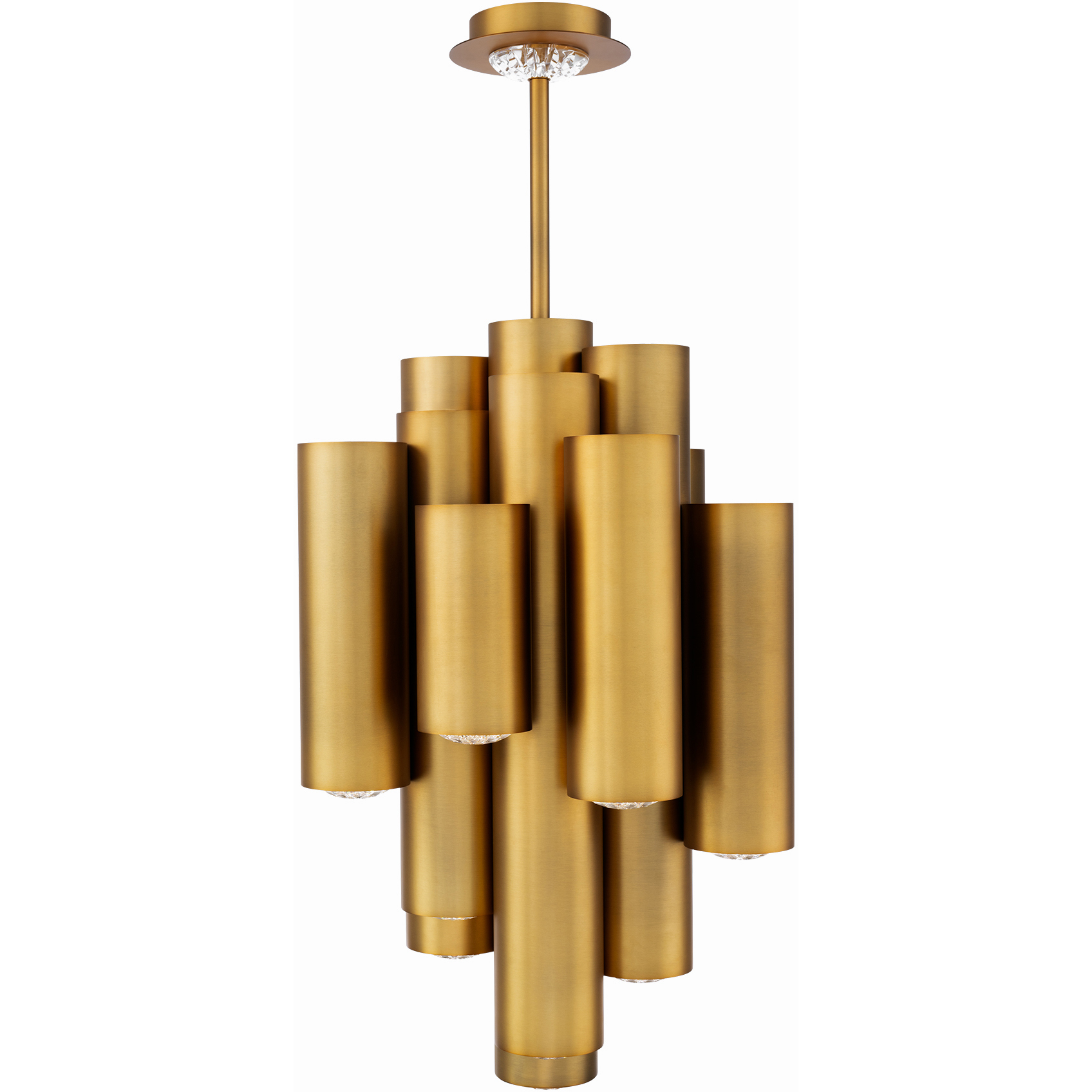 Beyond Tamara LED 26 inch Aged Brass Multi-Light Pendant Ceiling Light