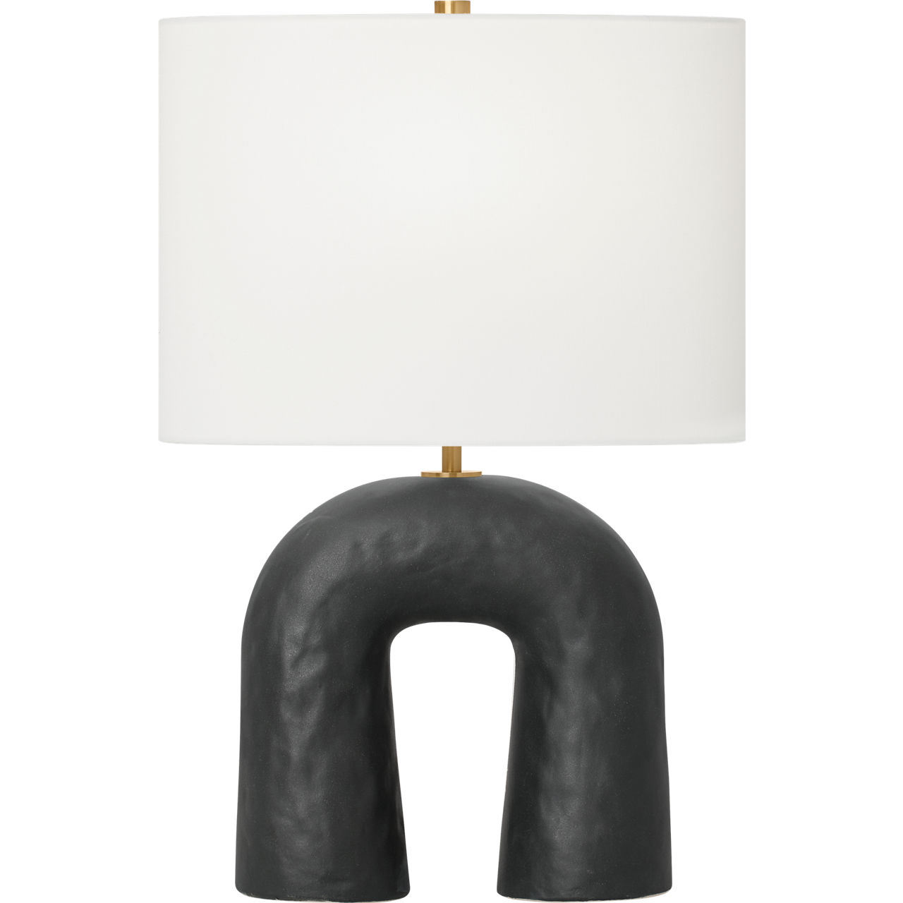 Hable Aura 20 inch 9 watt Rough Black Ceramic Table Lamp Portable Light