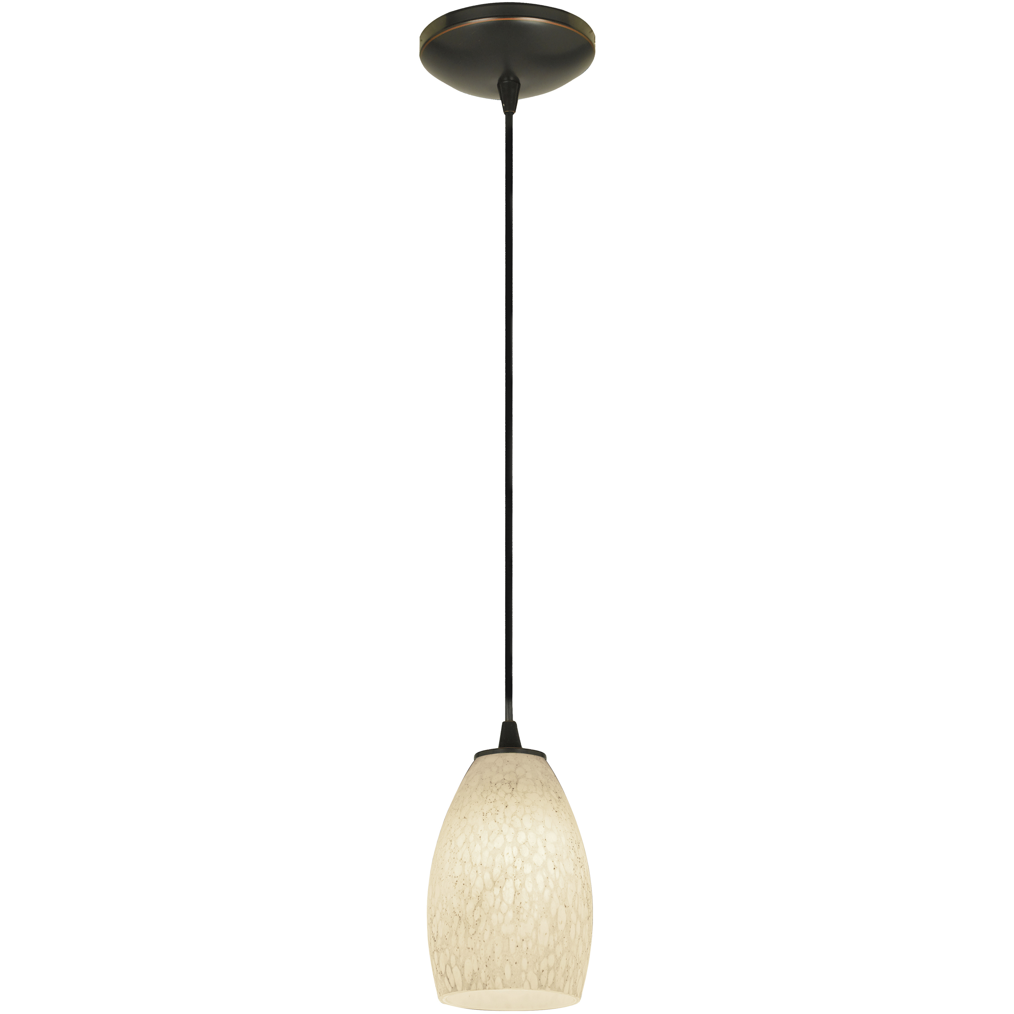 Champagne 1 Light 5 inch Oil Rubbed Bronze Pendant Ceiling Light in White Stone