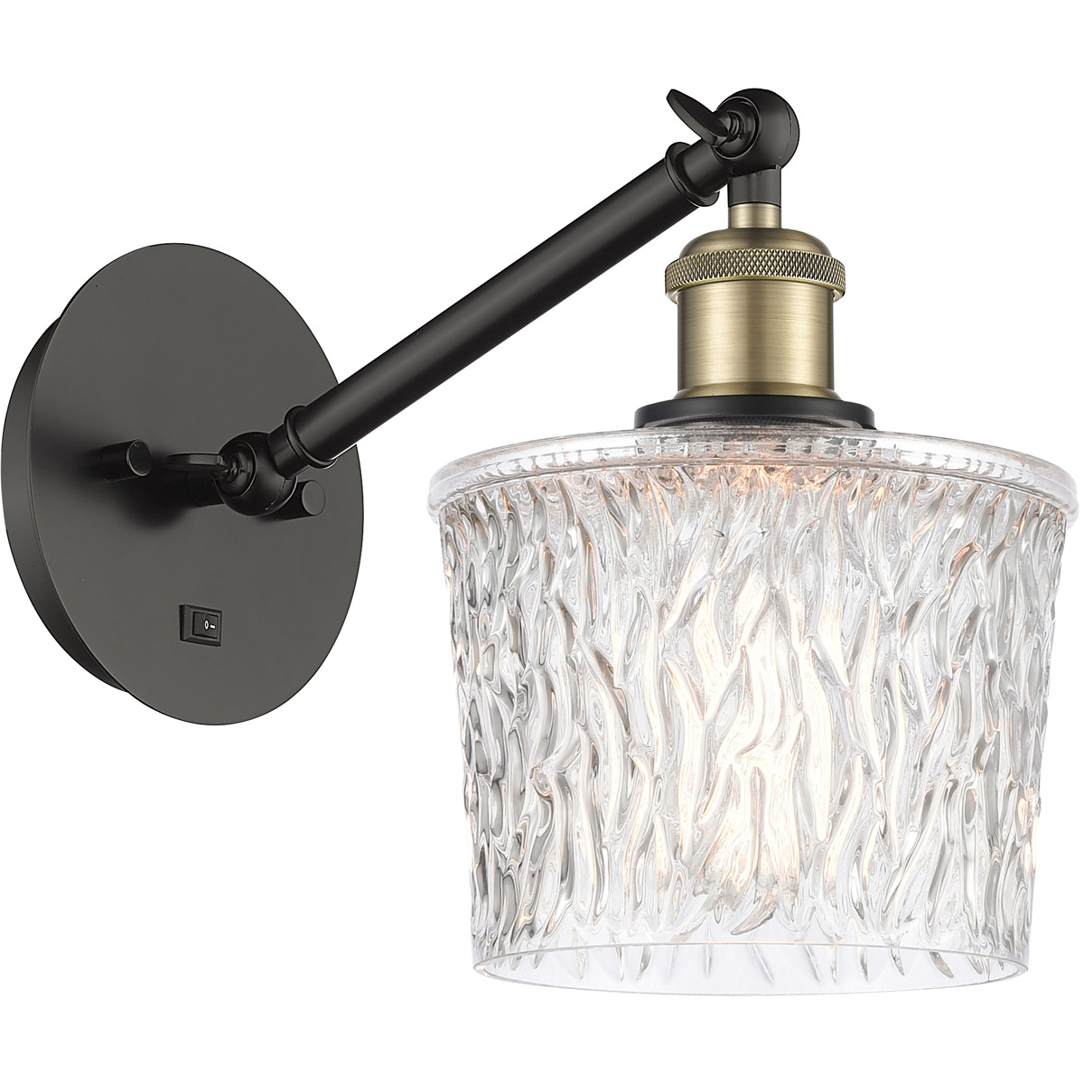 Ballston Niagra 1 Light 7 inch Black Antique Brass Sconce Wall Light