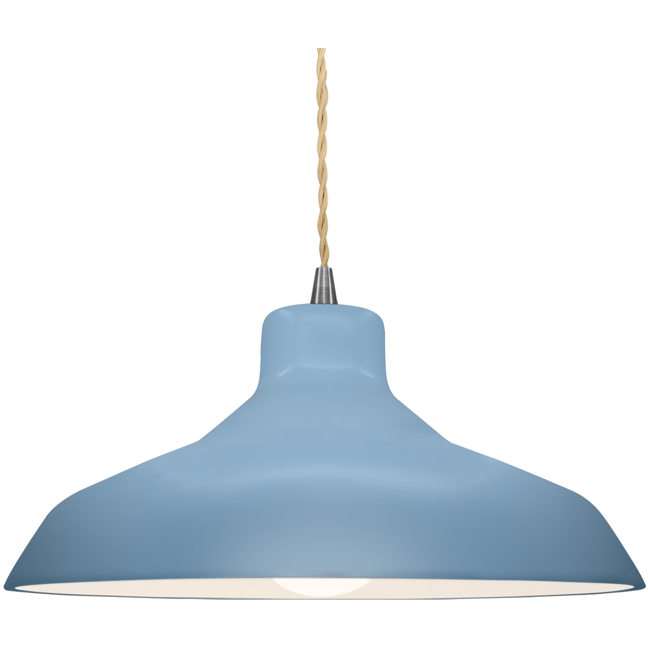 Radiance 1 Light 15.5 inch Sky Blue and Brushed Nickel Pendant Ceiling Light