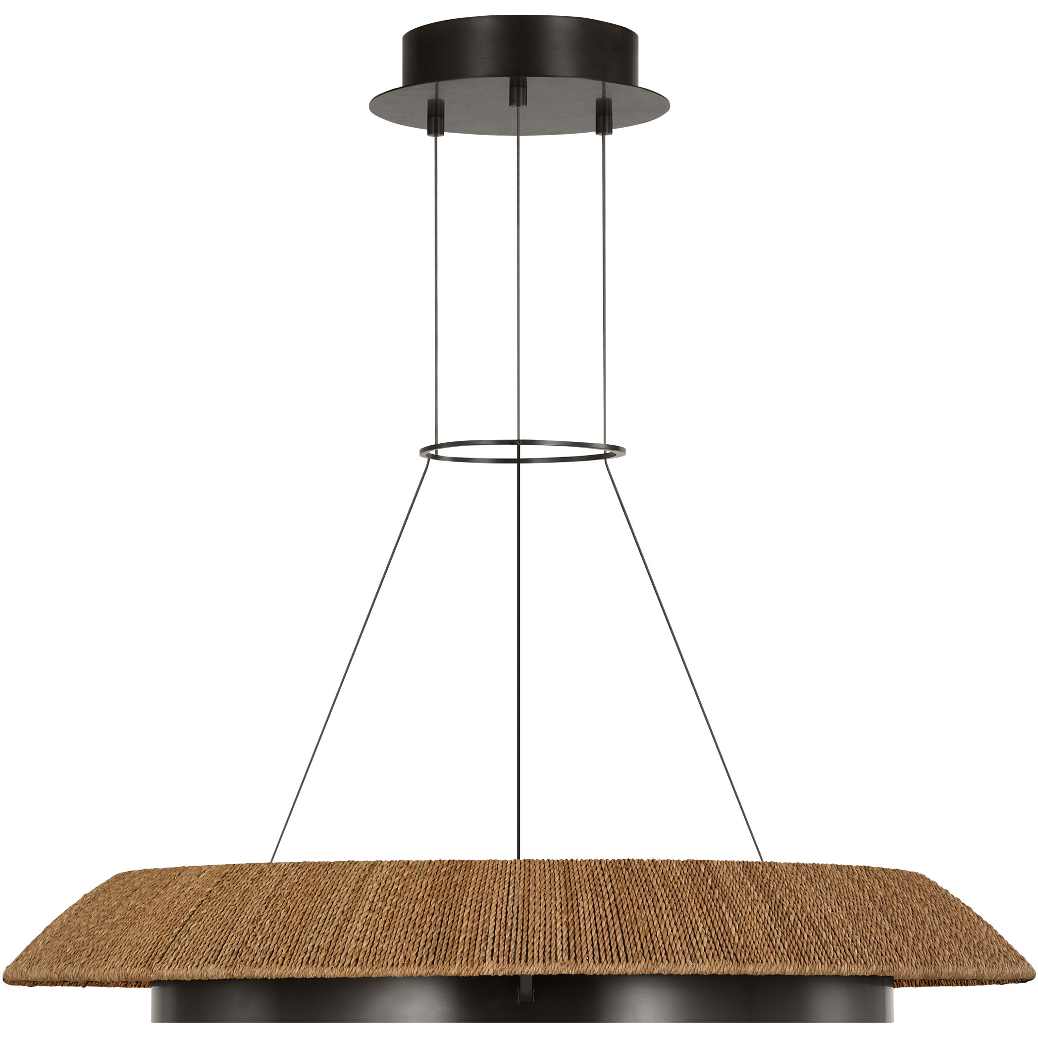 Sean Lavin Noa 1 Light 32.8 inch Bronze Chandelier Ceiling Light in Natural Sea Grass