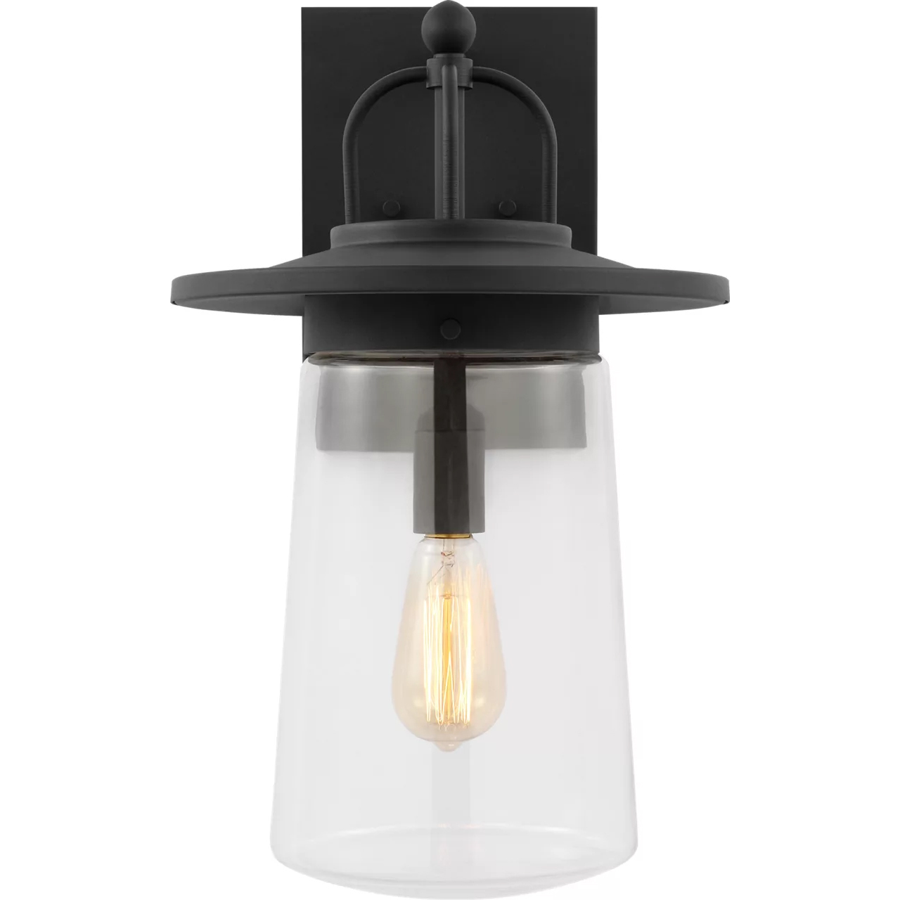 Tybee 1 Light 18.63 inch Black Outdoor Wall Lantern, Large