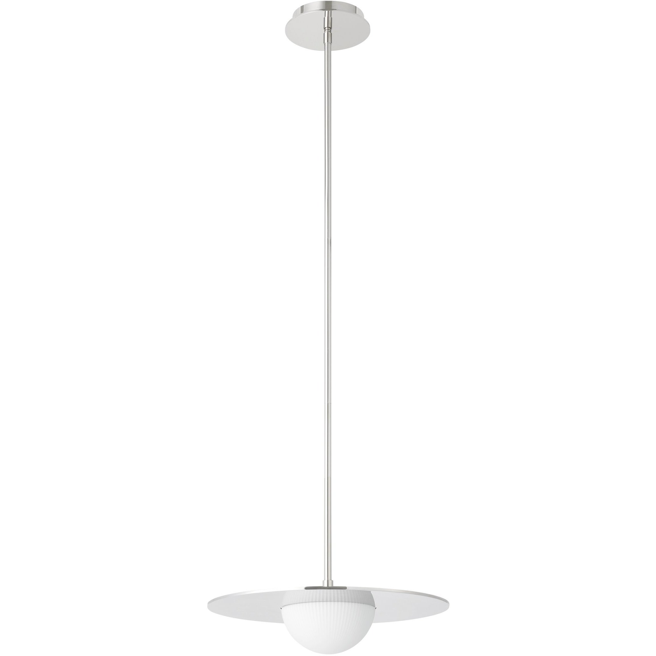 Solstice LED 15.75 inch Polished Nickel Convertible Pendant Ceiling Light