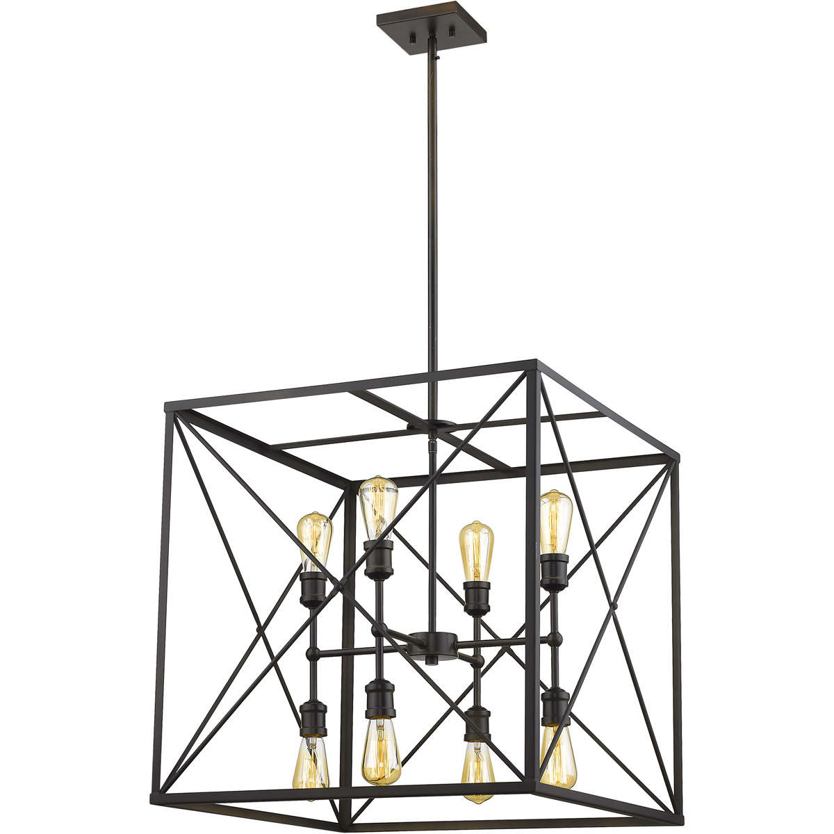 Brooklyn 8 Light 24 inch Oil-Rubbed Bronze Pendant Ceiling Light in Oil Rubbed Bronze