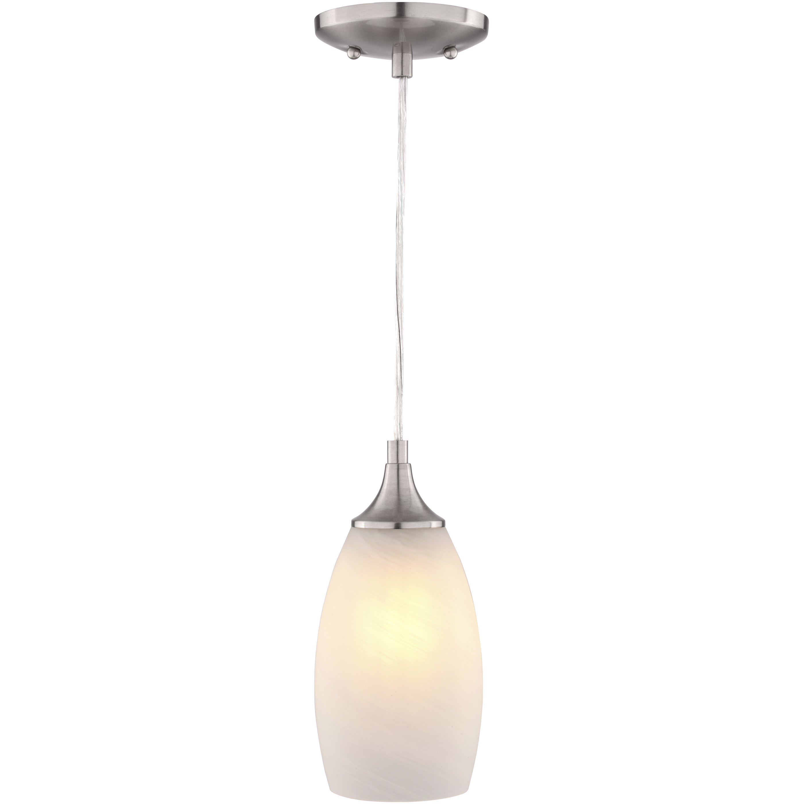Milano 1 Light 4.75 inch Satin Nickel Mini Pendant Ceiling Light