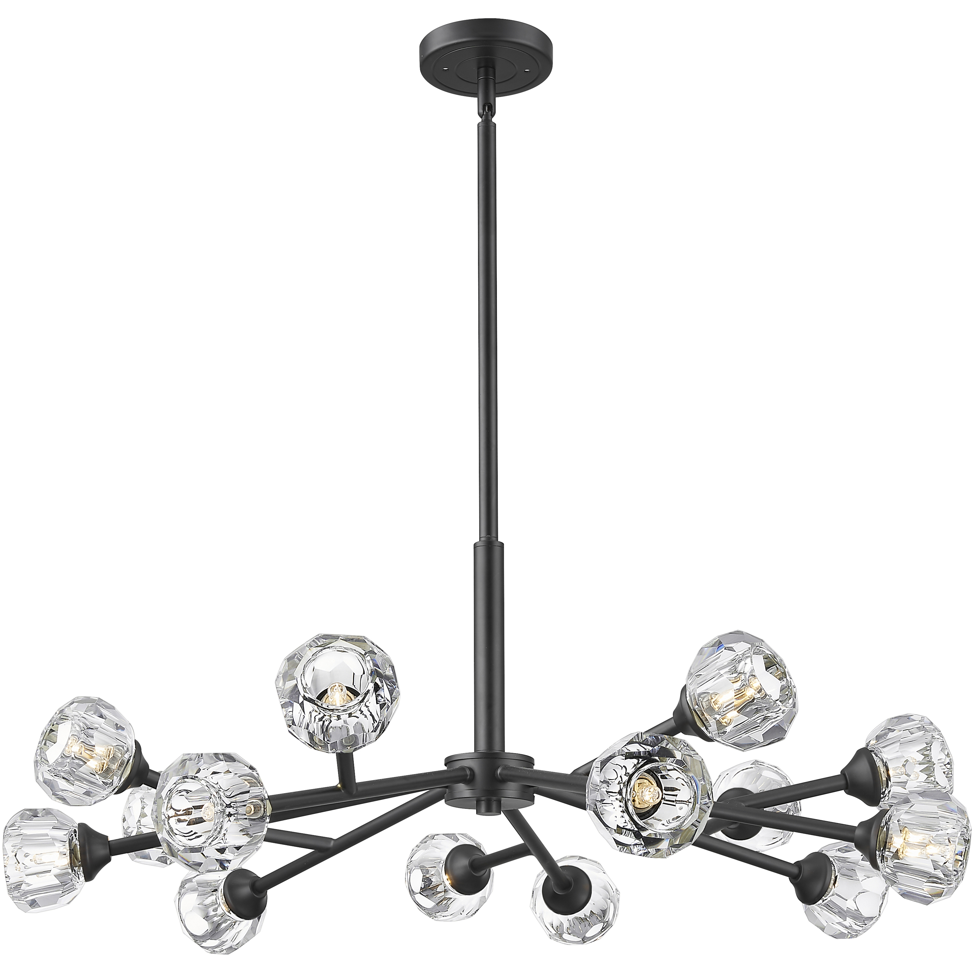 Aurora 14 Light 28.25 inch Matte Black Chandelier Ceiling Light