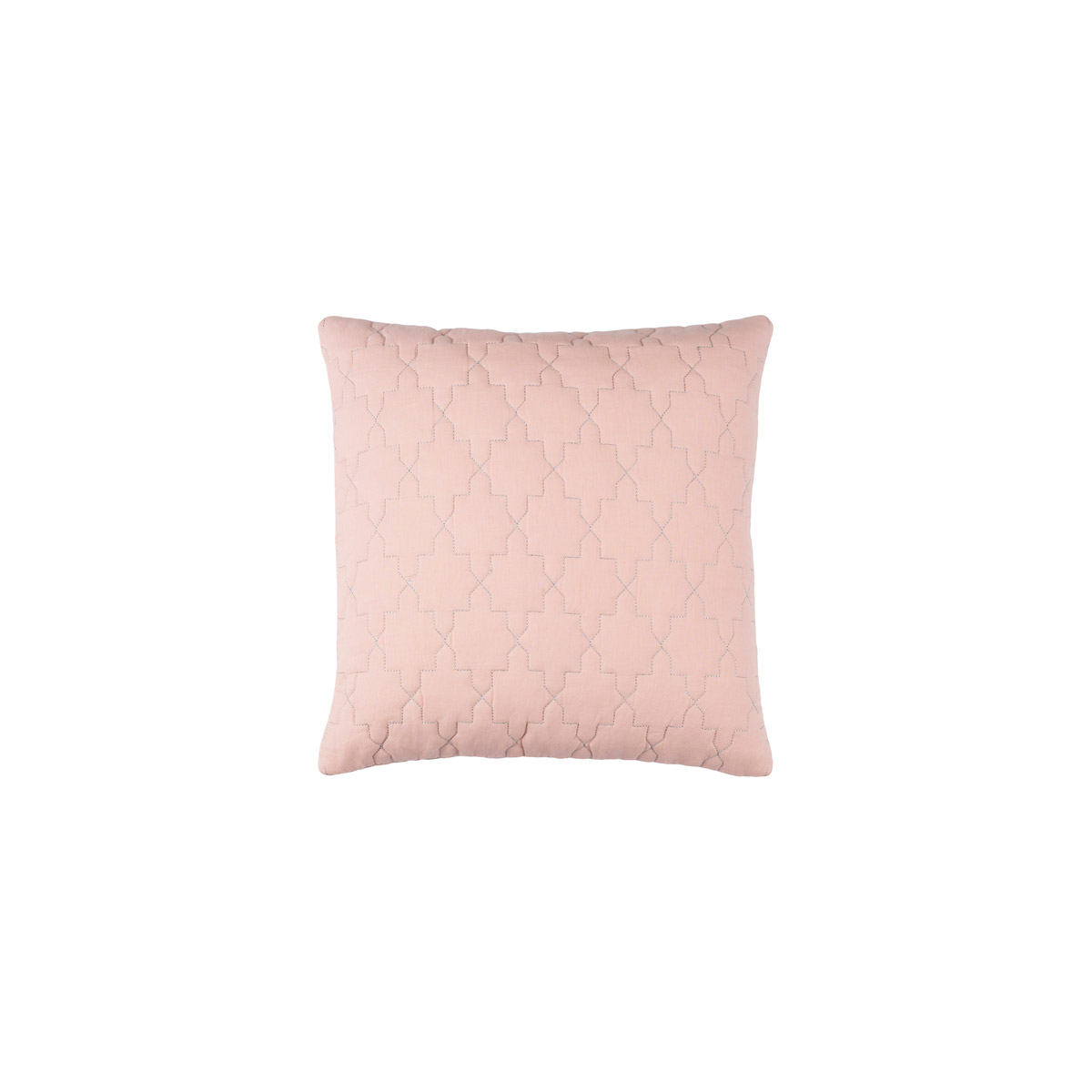 Reda 20 X 20 inch Peach and Silver Throw Pillow