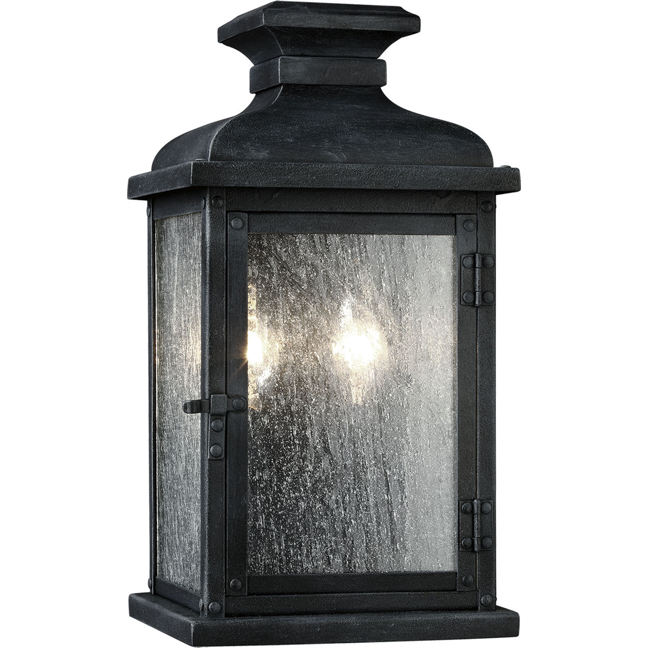 Sean Lavin Pediment 2 Light 12.5 inch Dark Weathered Zinc Outdoor Wall Lantern