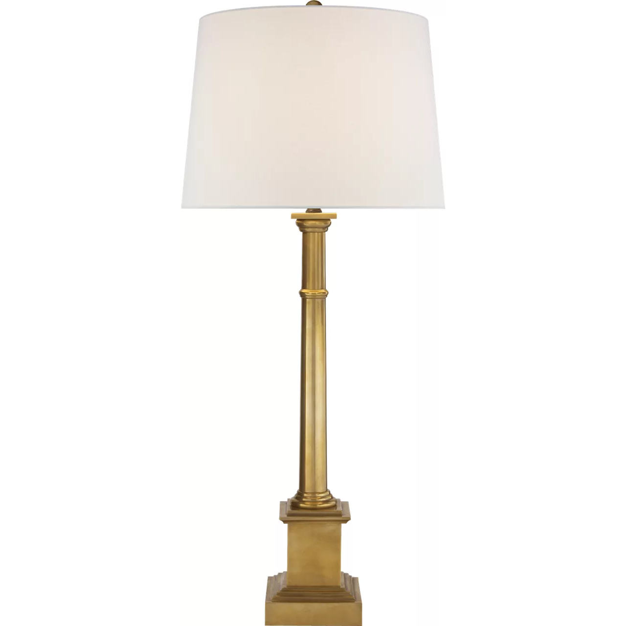 Suzanne Kasler Sjosephine 32.5 inch 150 watt Hand-Rubbed Antique Brass Table Lamp Portable Light in Linen