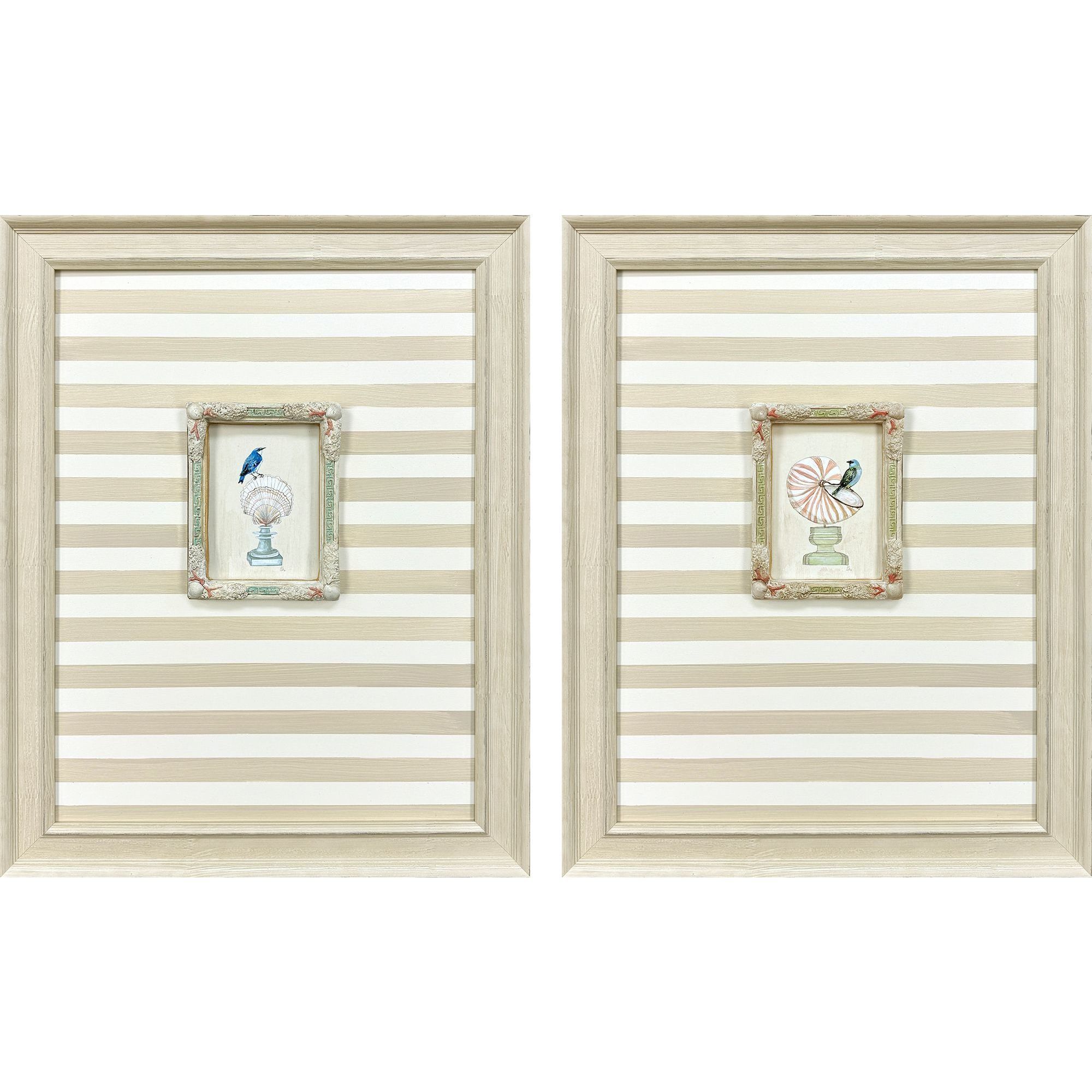 Underwater Collage Blue and Green and Orange and Yellow Framed Art, The Studio