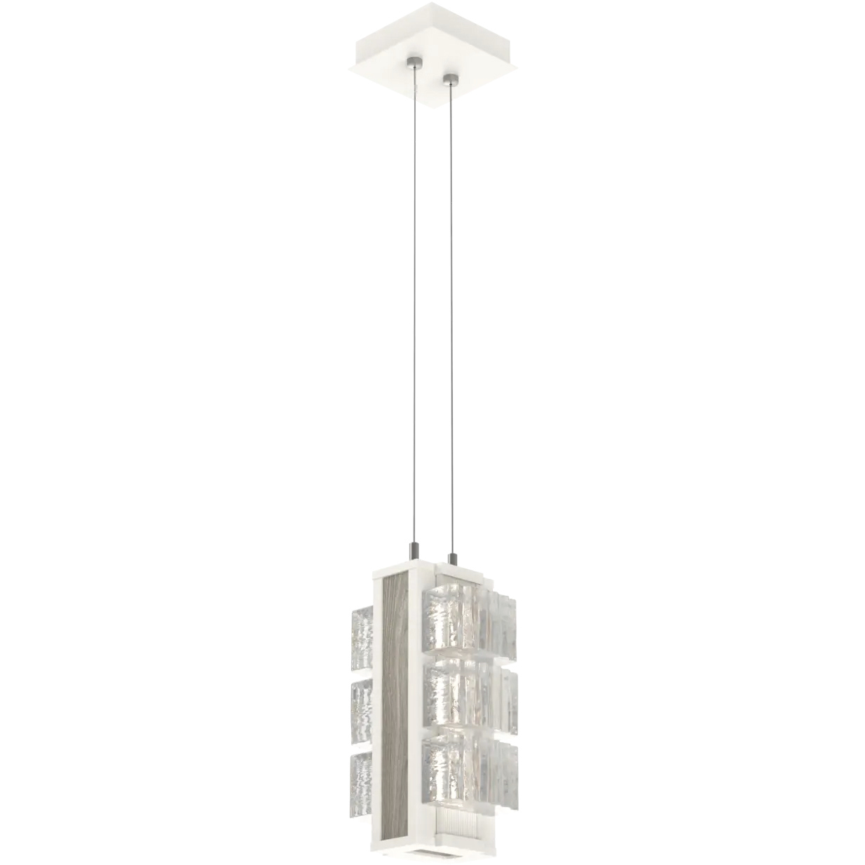 Tessera LED 7.3 inch Salt White with Ash Pendant Ceiling Light