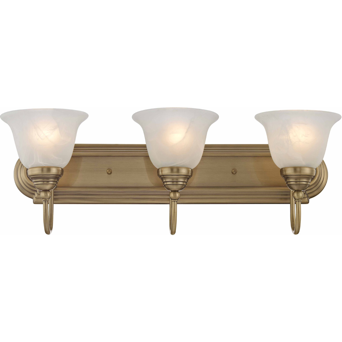 Belmont 3 Light 24 inch Antique Brass Vanity Sconce Wall Light