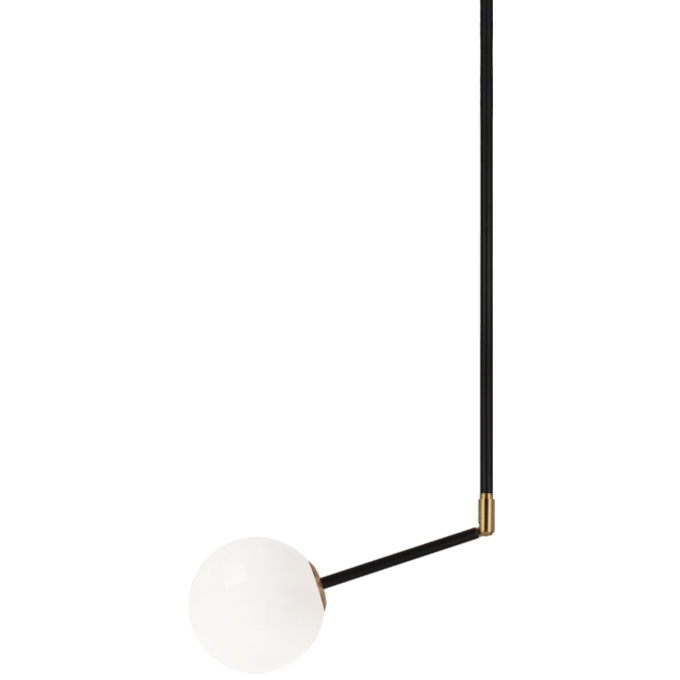 Novu LED 4.75 inch Aged Gold Brass Pendant Ceiling Light