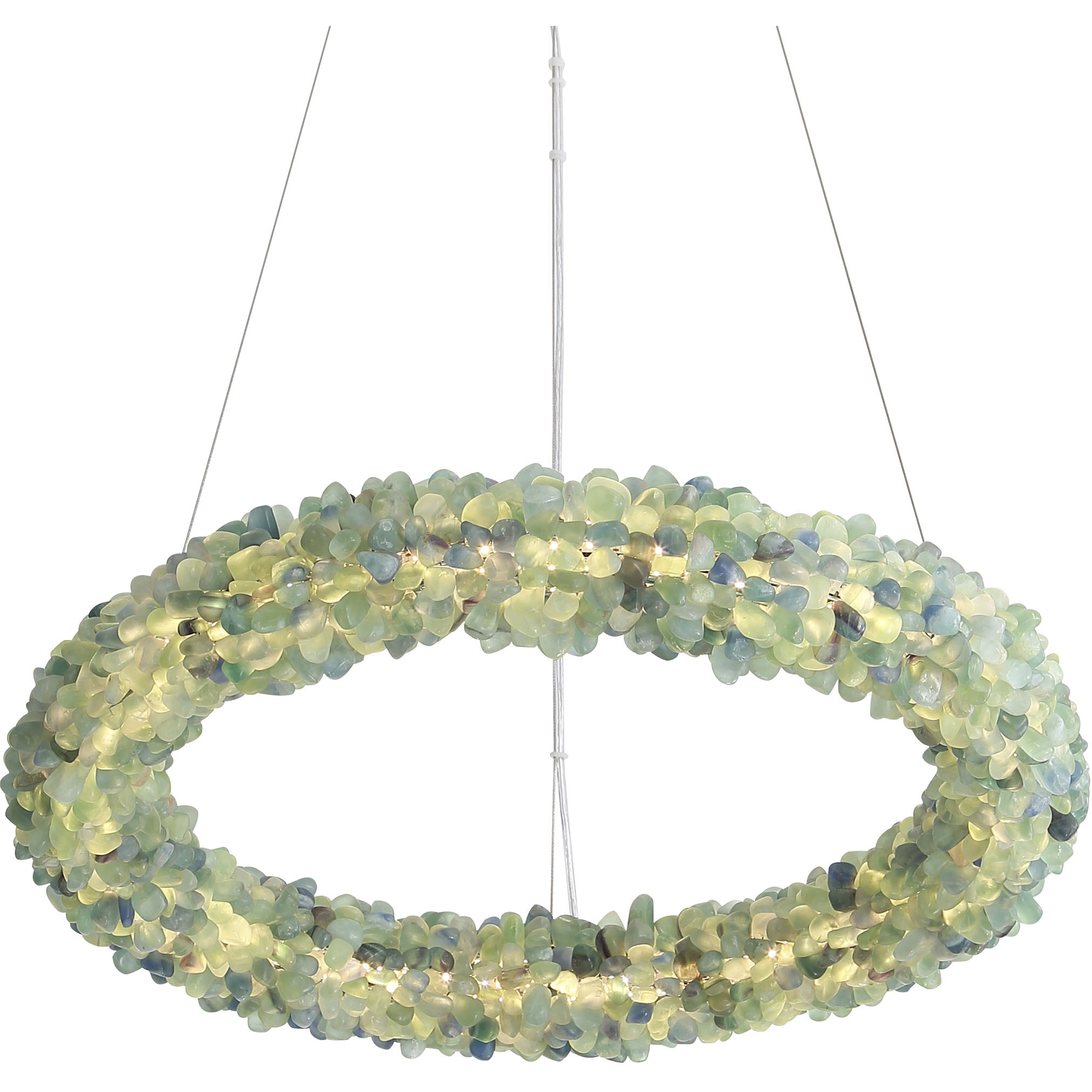 Ziva Corallo LED 21.63 inch Turquoise Chandelier Ceiling Light
