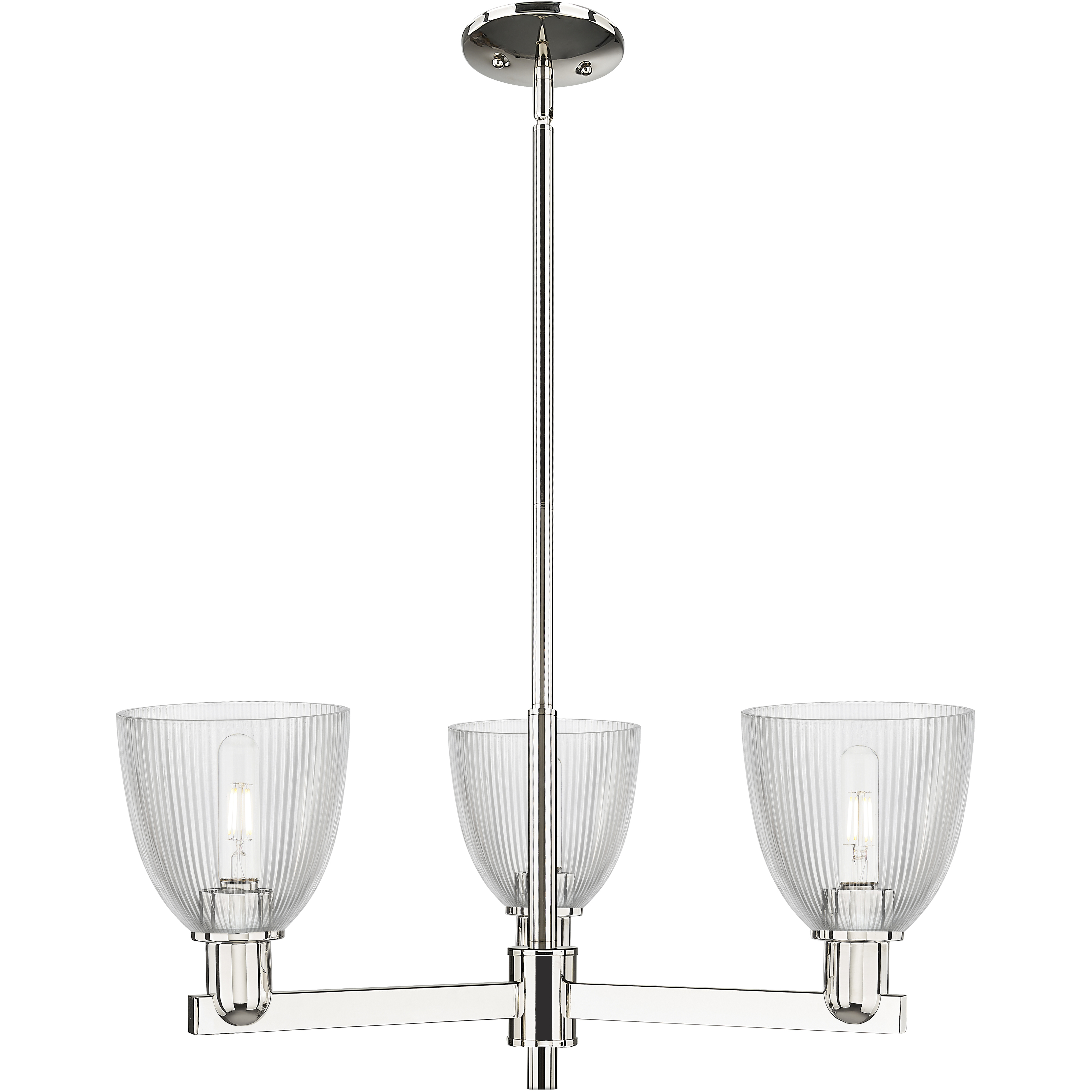 Arcadia Castile 3 Light 27.75 inch Satin Nickel Chandelier Ceiling Light in Clear