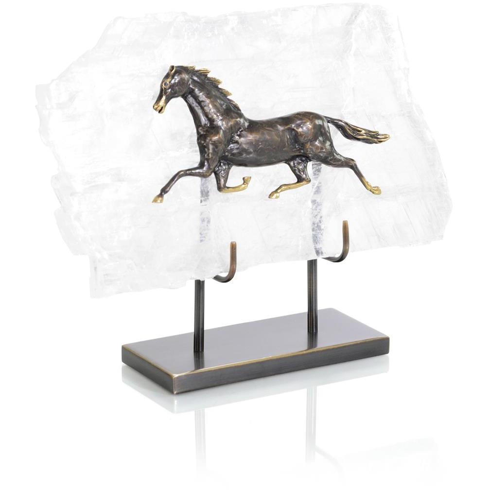 Horse in Selenite II 12.75 X 10.75 inch Sculpture