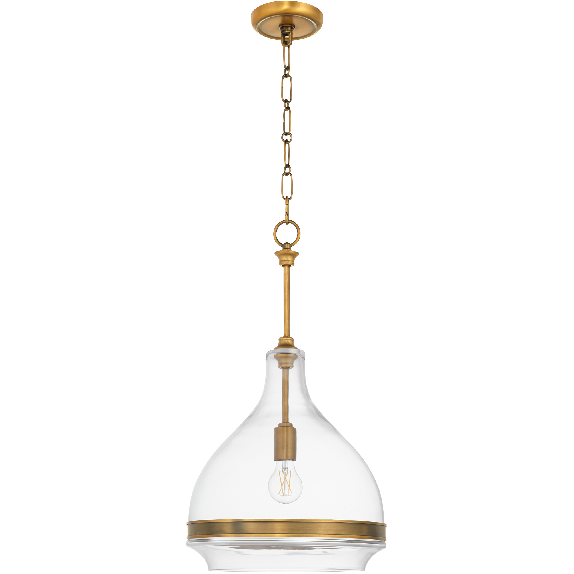 Tilbrook 1 Light 14 inch Brushed Brass Pendant Ceiling Light
