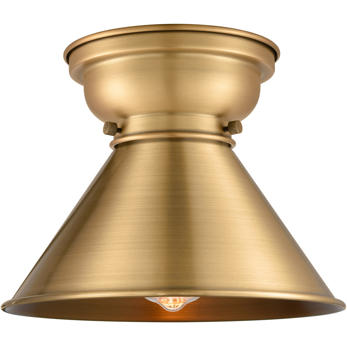 Aditi Briarcliff 1 Light 10 inch Brushed Brass Flush Mount Ceiling Light, Aditi