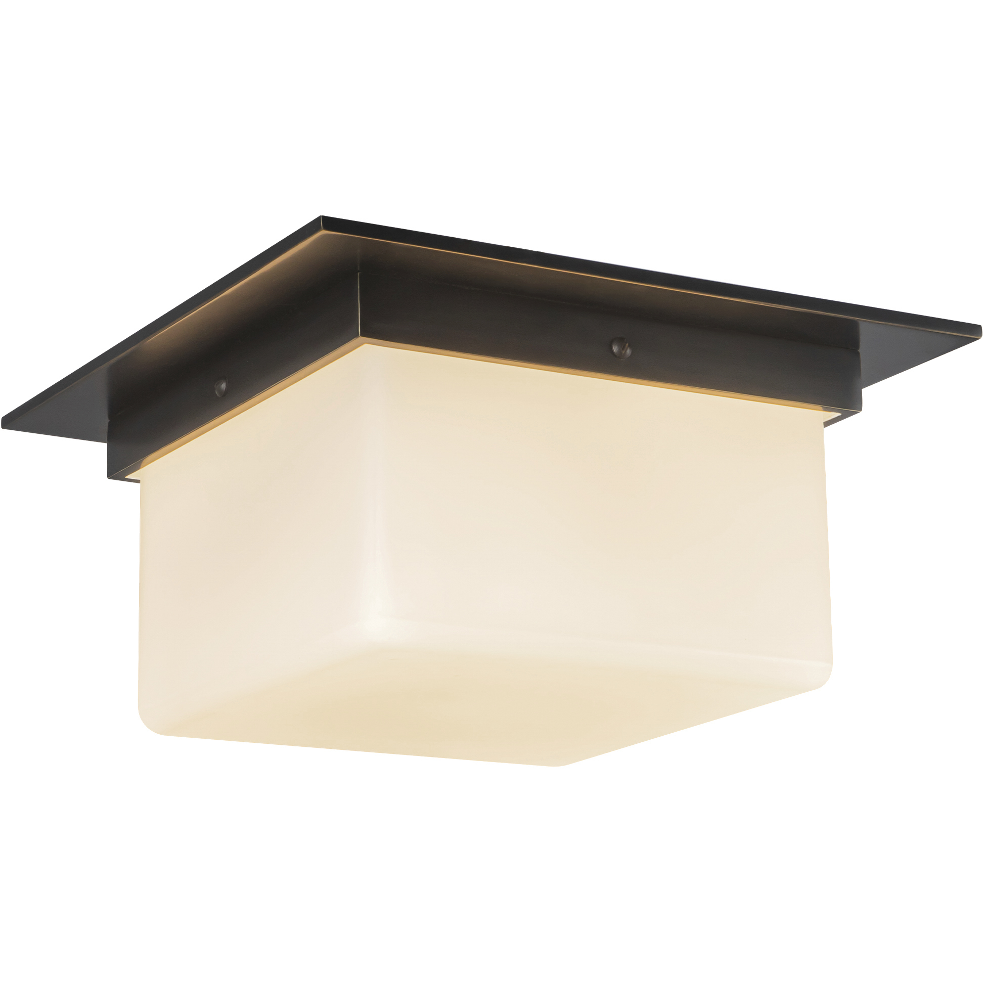 Mineral 2 Light 11.13 inch Urban Bronze and Matte Opal Glass Flush Mount Ceiling Light in Opal Glass Shade