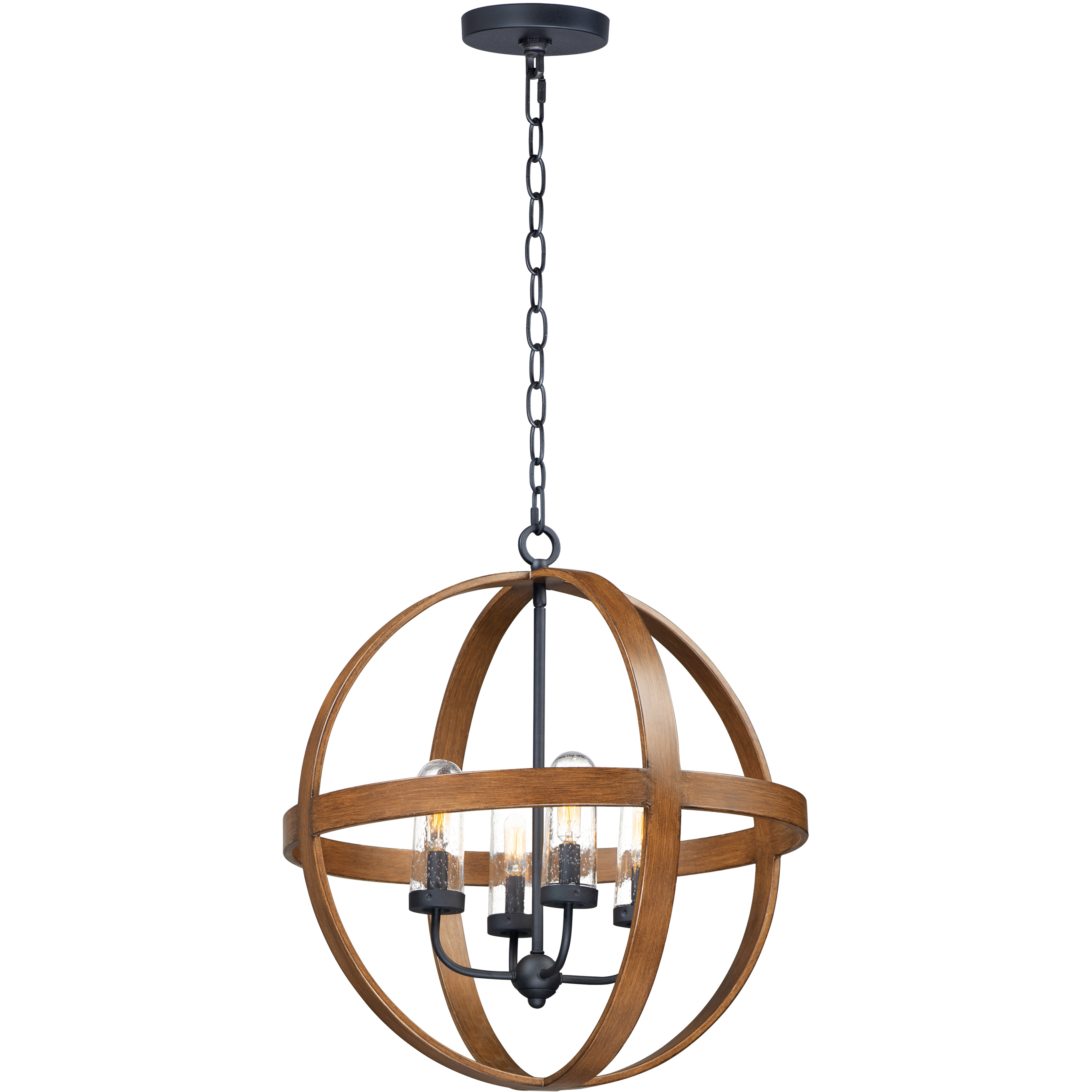 Compass 4 Light 22.5 inch Antique Pecan and Black Outdoor Pendant