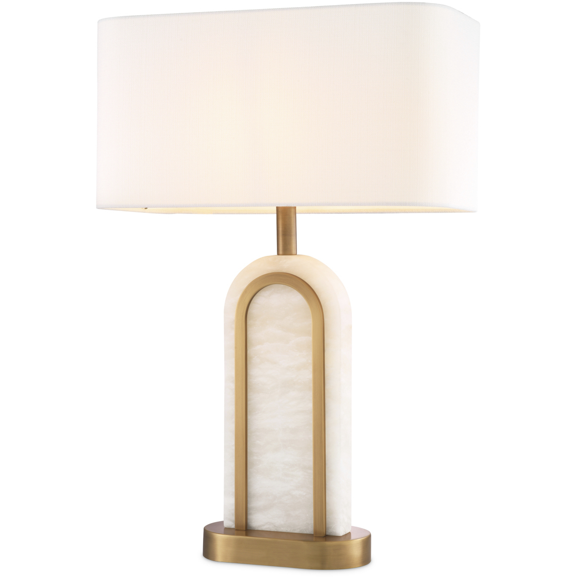Palladio 26.38 inch Antique Brass and Alabaster Table Lamp Portable Light