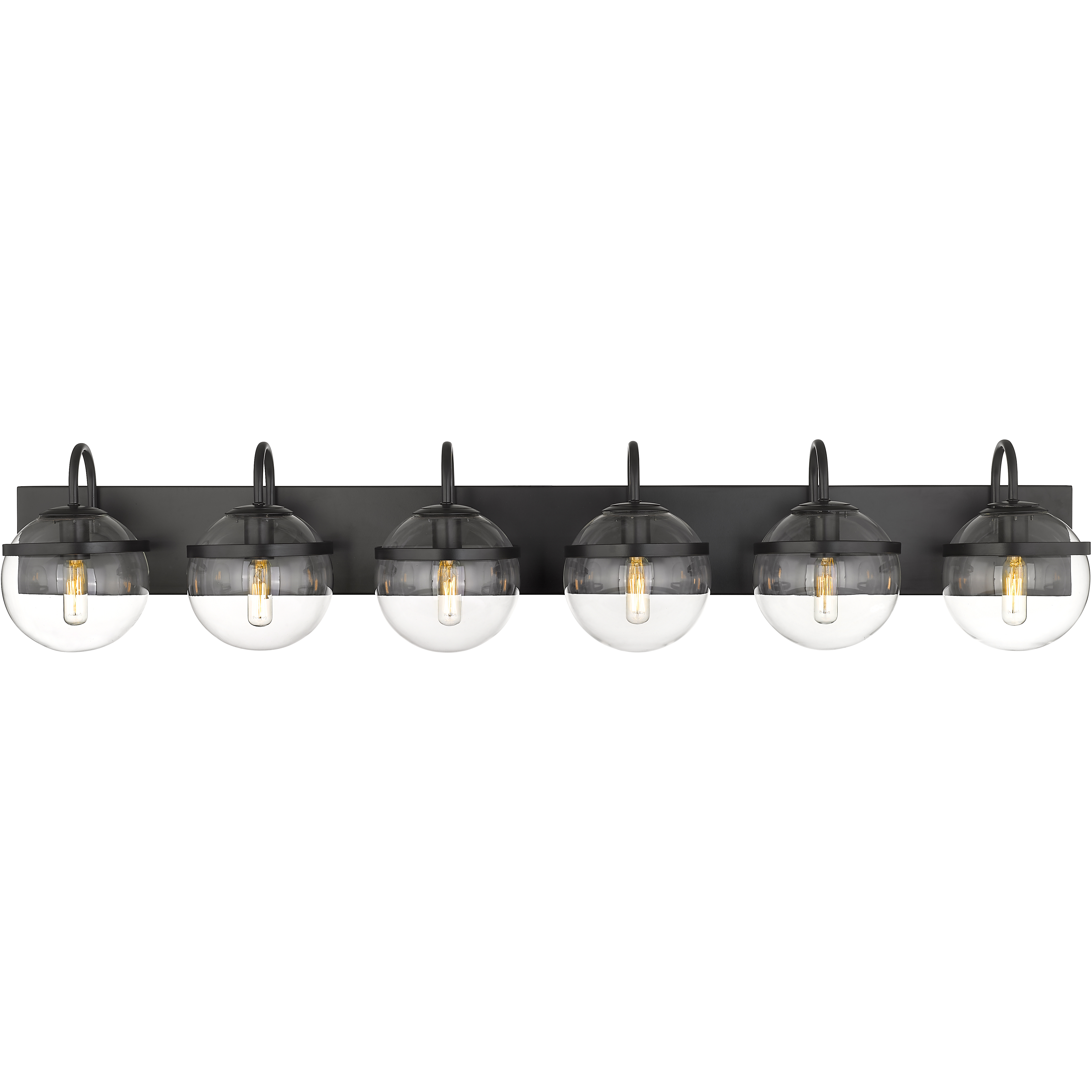 Auralume Sands LED 44 inch Matte Black Bath Vanity Light Wall Light