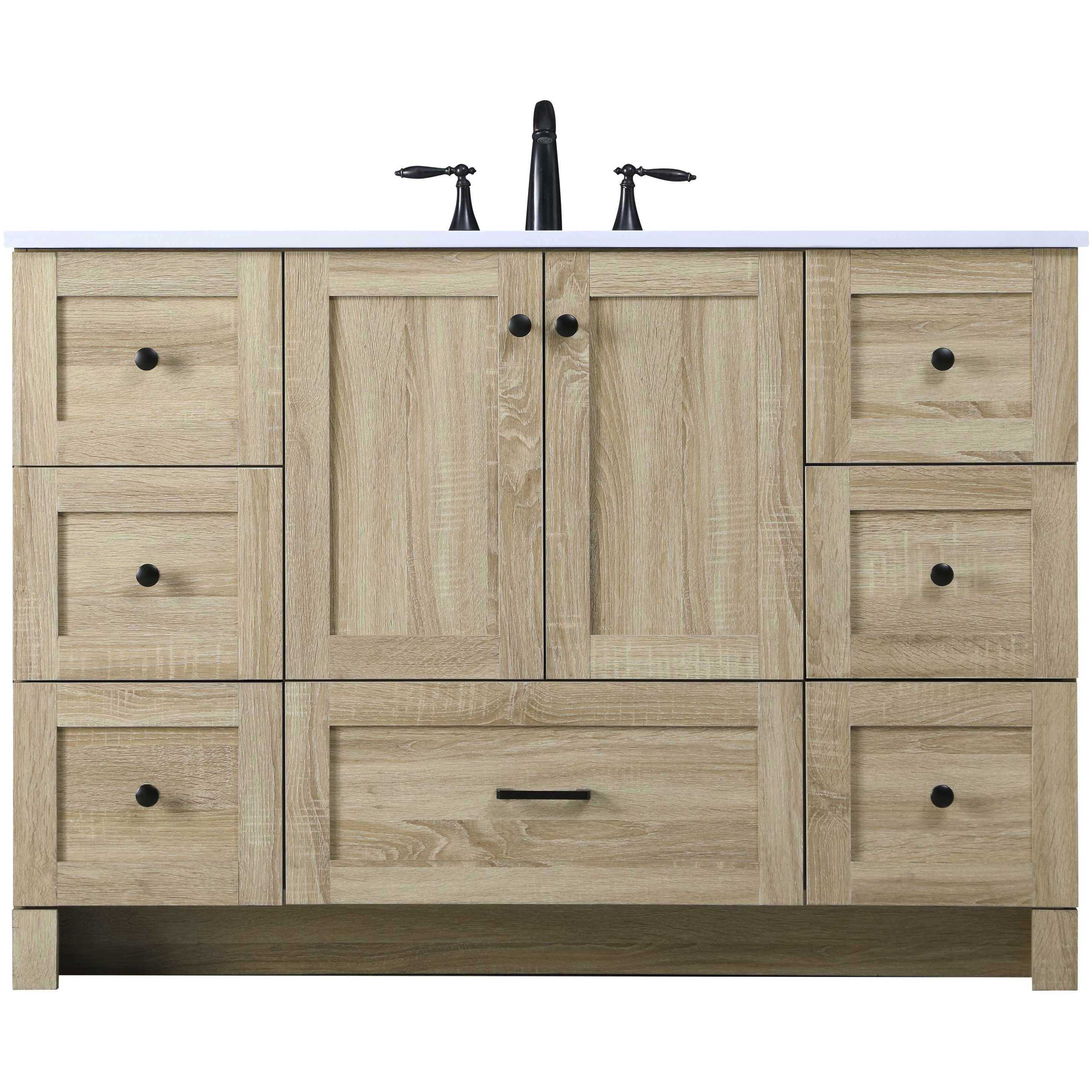 Soma 48 X 34 inch Mango Wood Bathroom Vanity Cabinet
