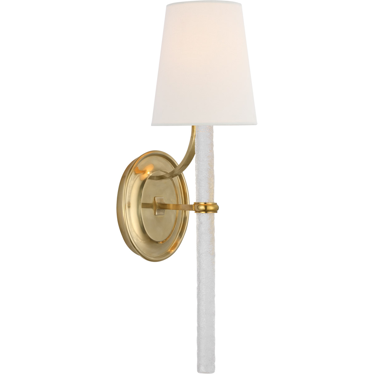 Marie Flanigan Abigail LED 5.25 inch Soft Brass and Clear Wavy Glass Sconce Wall Light, Large