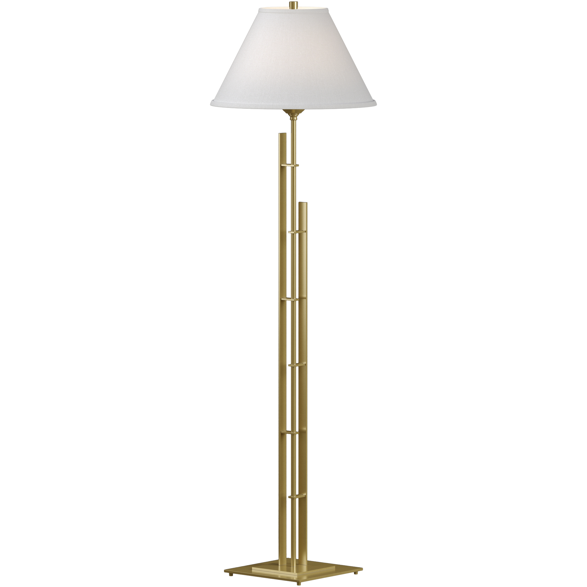 Metra Double 57.2 inch 150 watt Modern Brass Floor Lamp Portable Light in Natural Anna