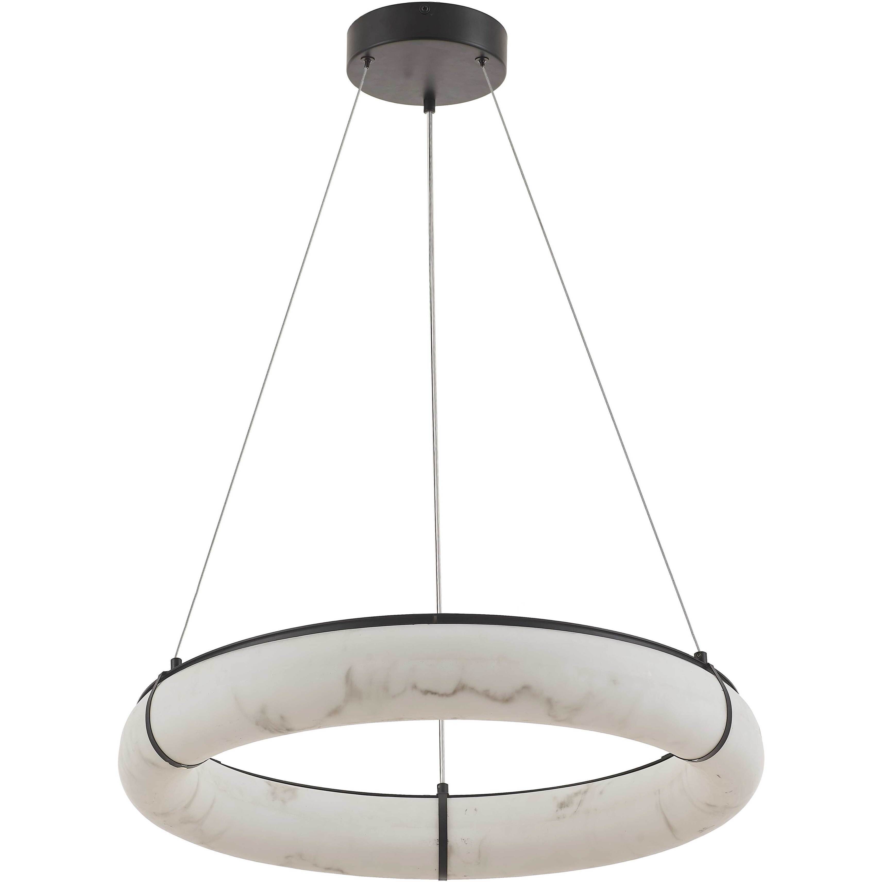 Reuben LED 23.75 inch Matte Black Pendant Ceiling Light