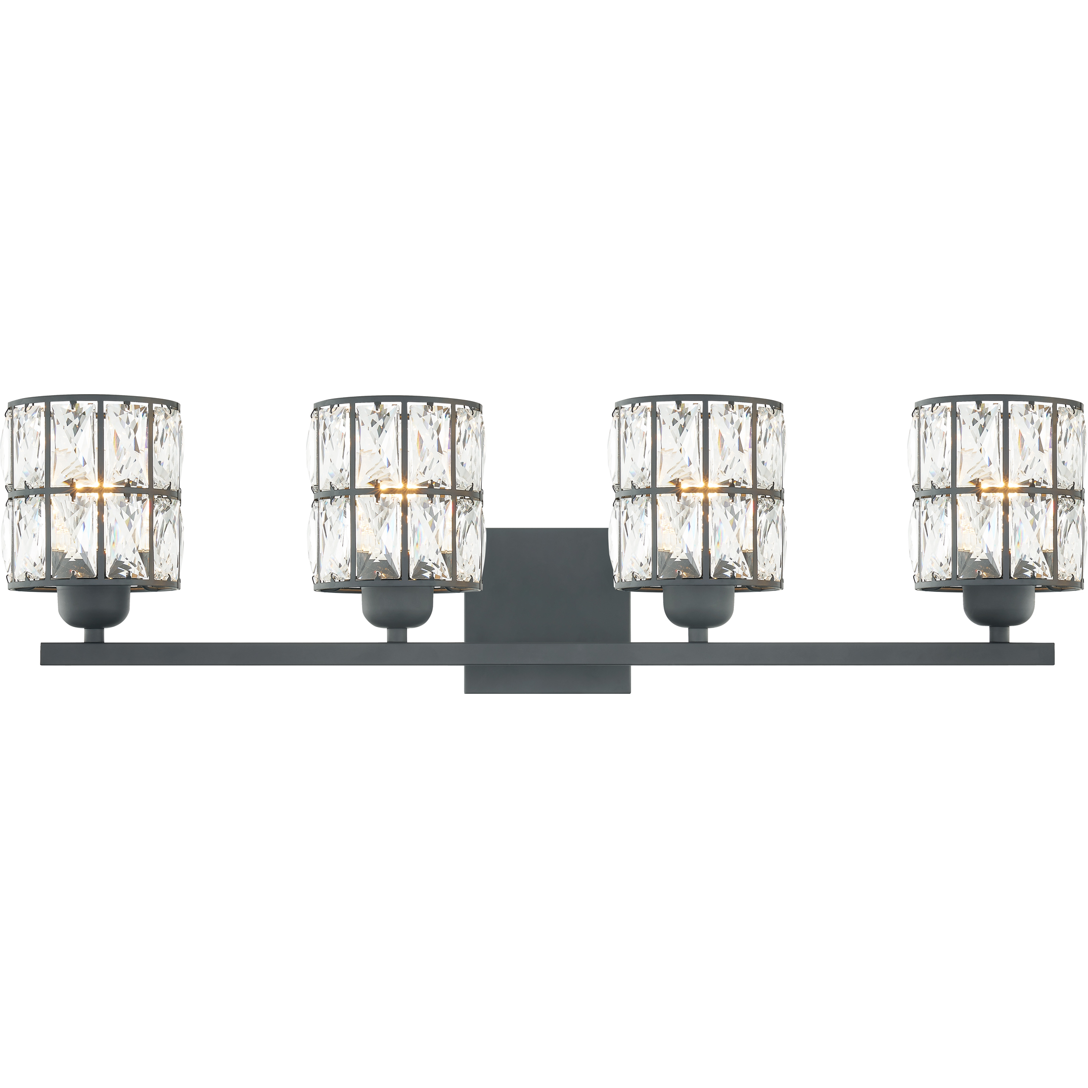 Gibson 4 Light 30 inch Matte Black Bath Light Wall Light