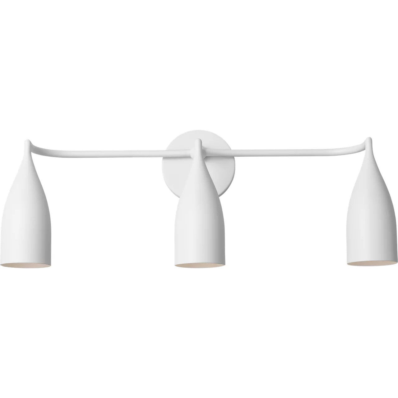 Maya 3 Light 26.13 inch Matte White Vanity Light Wall Light, Medium
