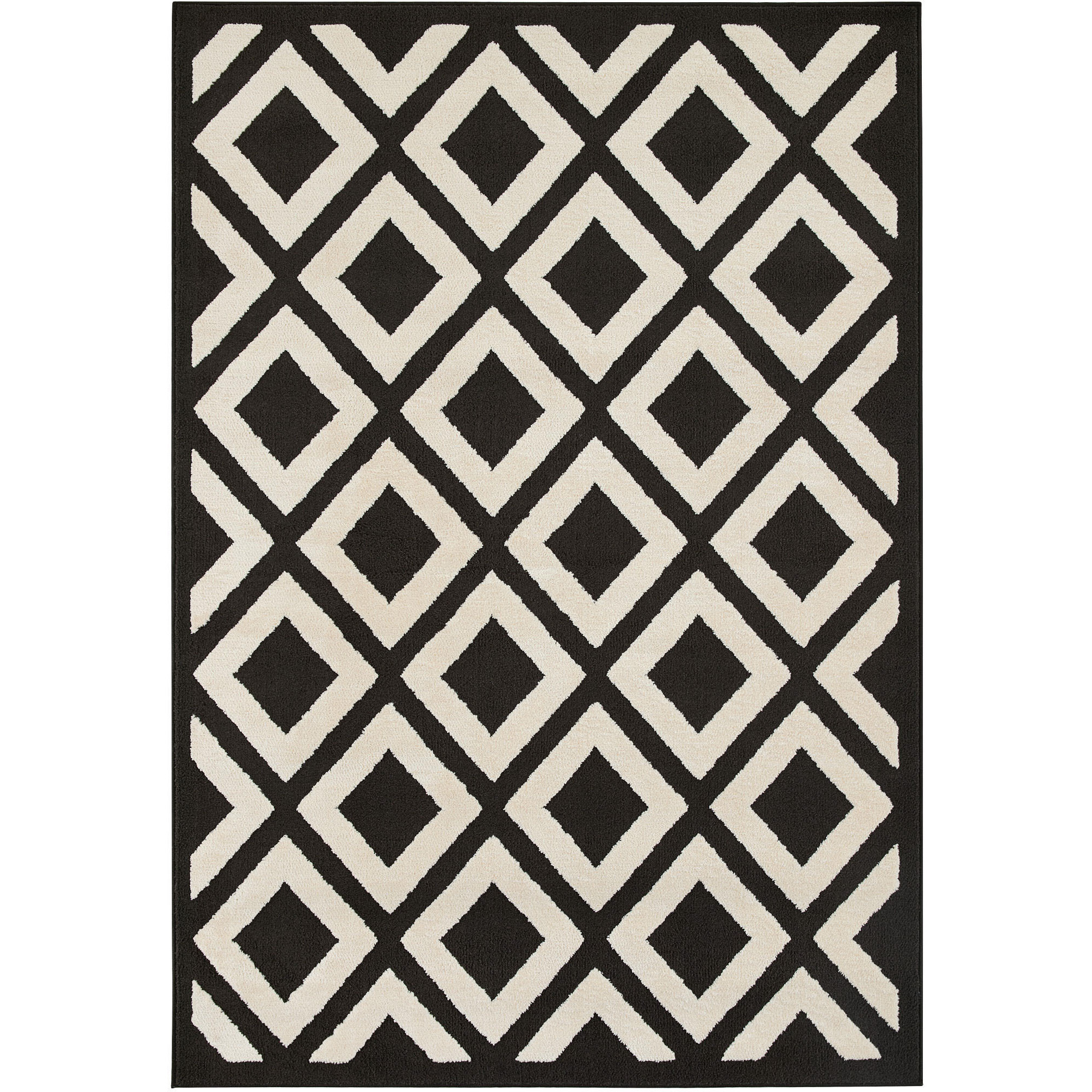 Optika 130 X 94 inch Black/White Rug in 8 x 11