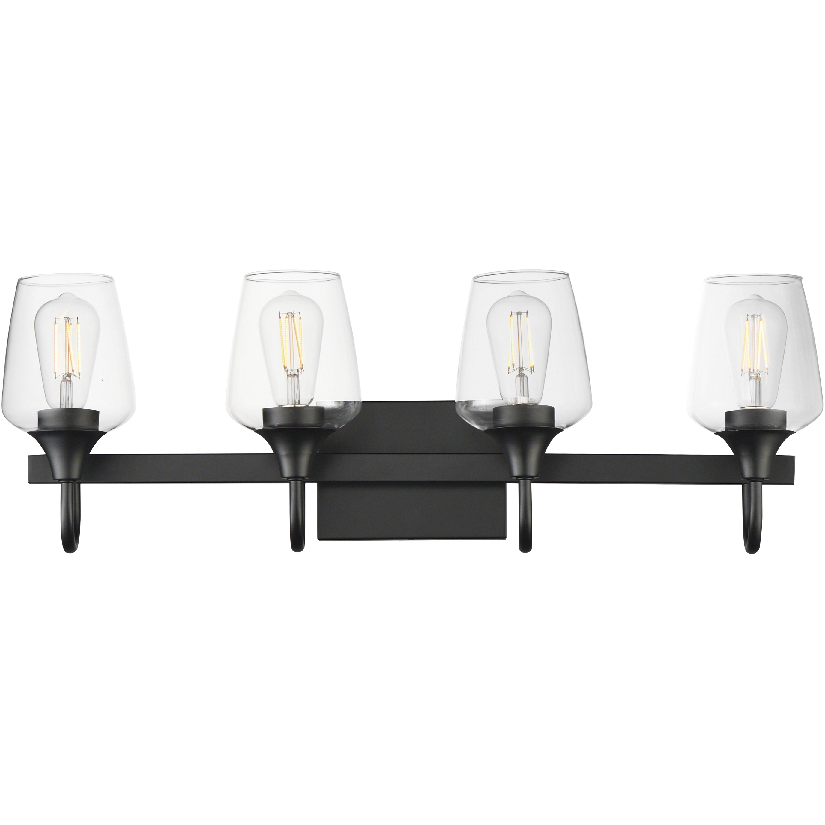 Goblet 4 Light 28.25 inch Black Bath Vanity Wall Light