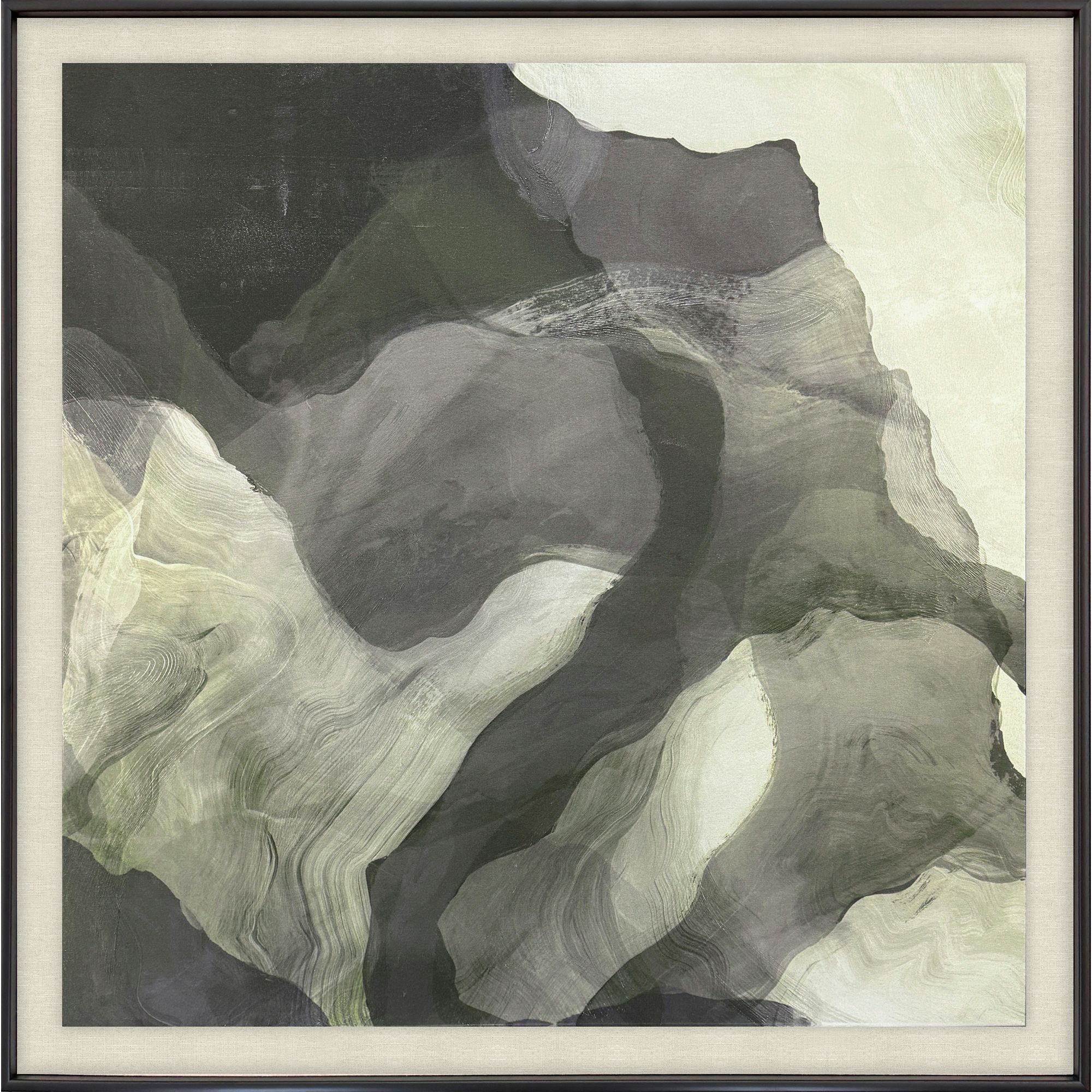 Carved by Time I Green and Beige and Metallic Canvas, The Studio