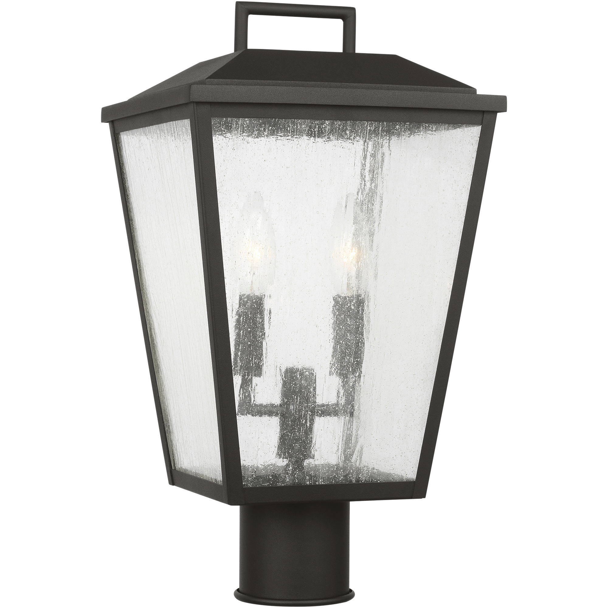Drew & Jonathan Kennewick 2 Light 16.75 inch Textured Black Outdoor Post Lantern, Medium