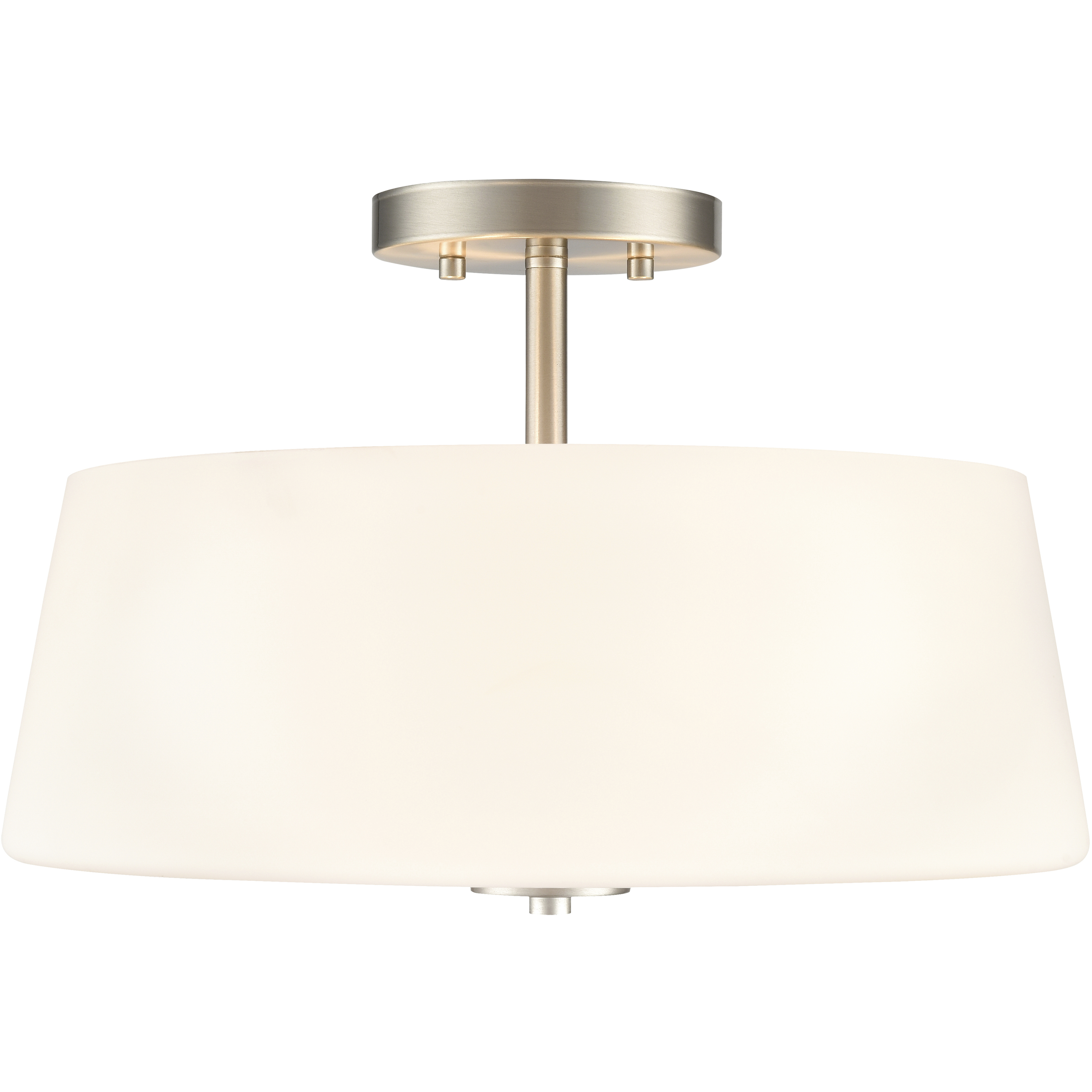 Laphia 3 Light 15.75 inch Brushed Nickel Semi-Flush Mount Ceiling Light