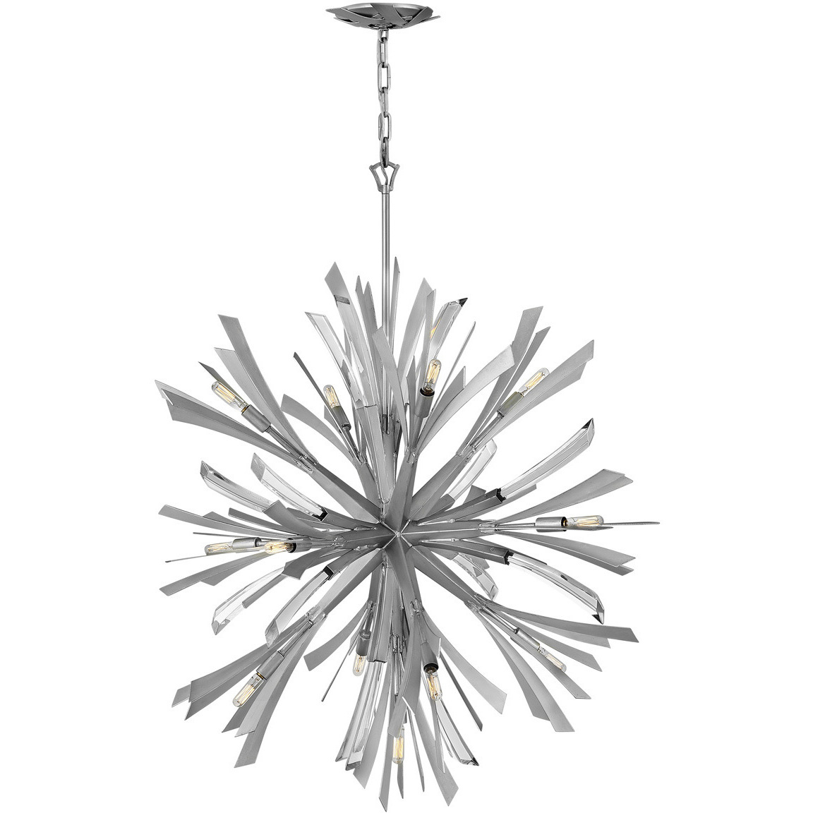 Vida LED 36 inch Glacial Chandelier Ceiling Light, Orb