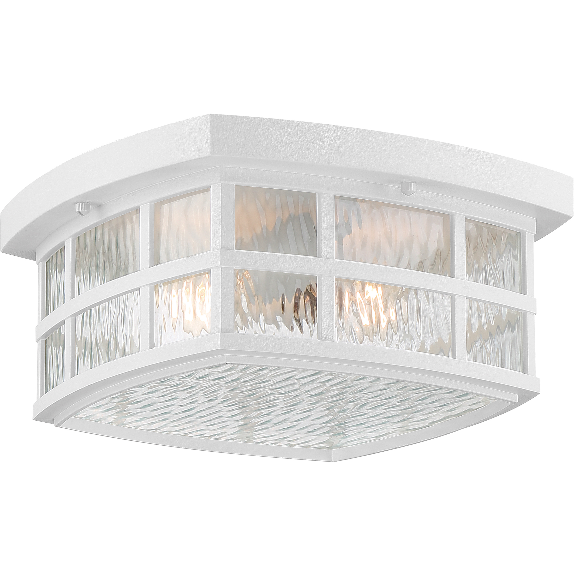 Stonington 2 Light 12 inch Matte White Outdoor Flush Mount