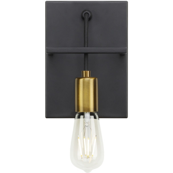 Tae 3.8 inch Black/Aged Brass Wall Sconce Wall Light