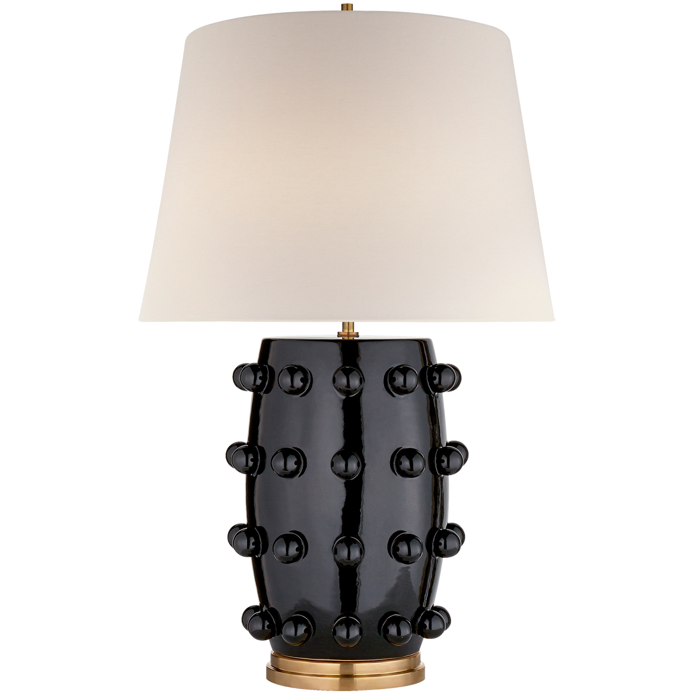Kelly Wearstler Linden 26.25 inch 5 watt Black Cordless Table Lamp Portable Light in Black Porcelain, Medium