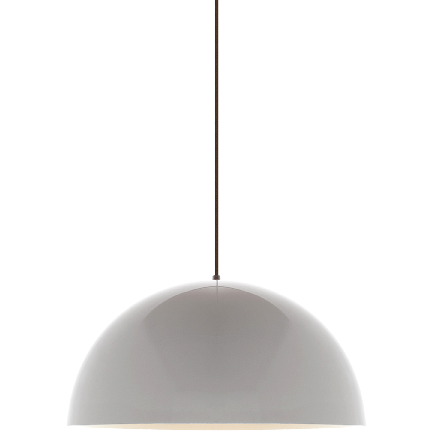 Powell Street LED 24 inch Black Pendant Ceiling Light in Gloss White/White, LED 80 CRI 3000K