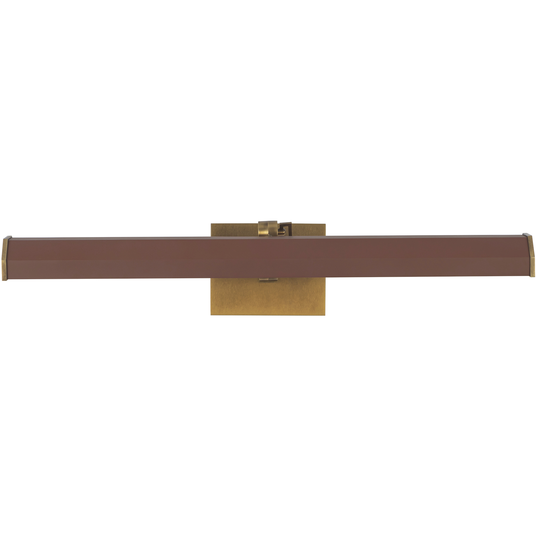 Gemma 25 watt 21 inch Vintage Brass Picture Light Wall Light in Burgundy